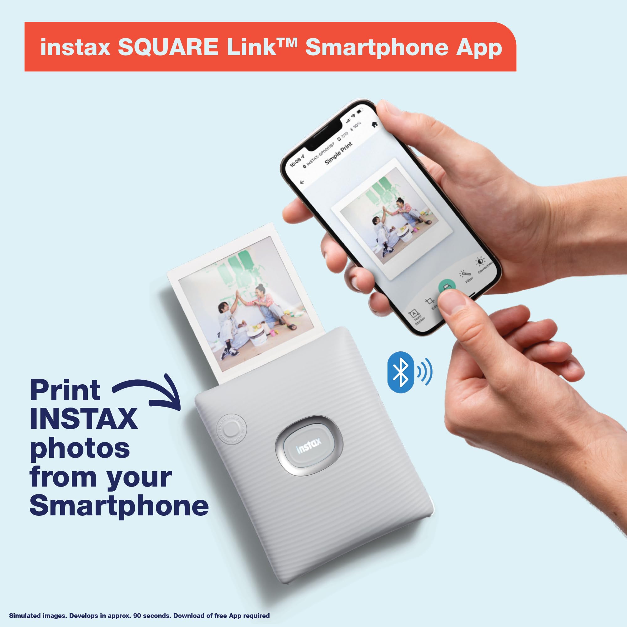 Amazon.co.jp: Fujifilm Instax Square Link Smartphone Printer- Ash